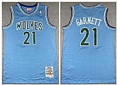 Timberwolves 21 Kevin Garnett Blue 1995-96 Hardwood Classics Jersey,baseball caps,new era cap wholesale,wholesale hats